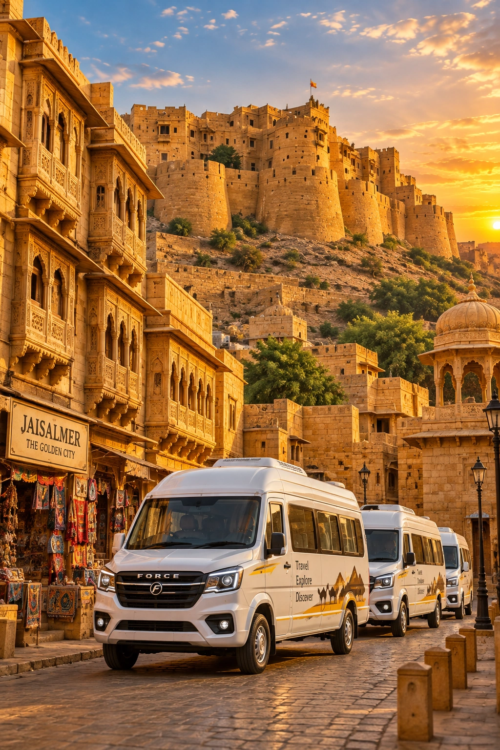 Jaisalmer sandstone fort and heritage architecture