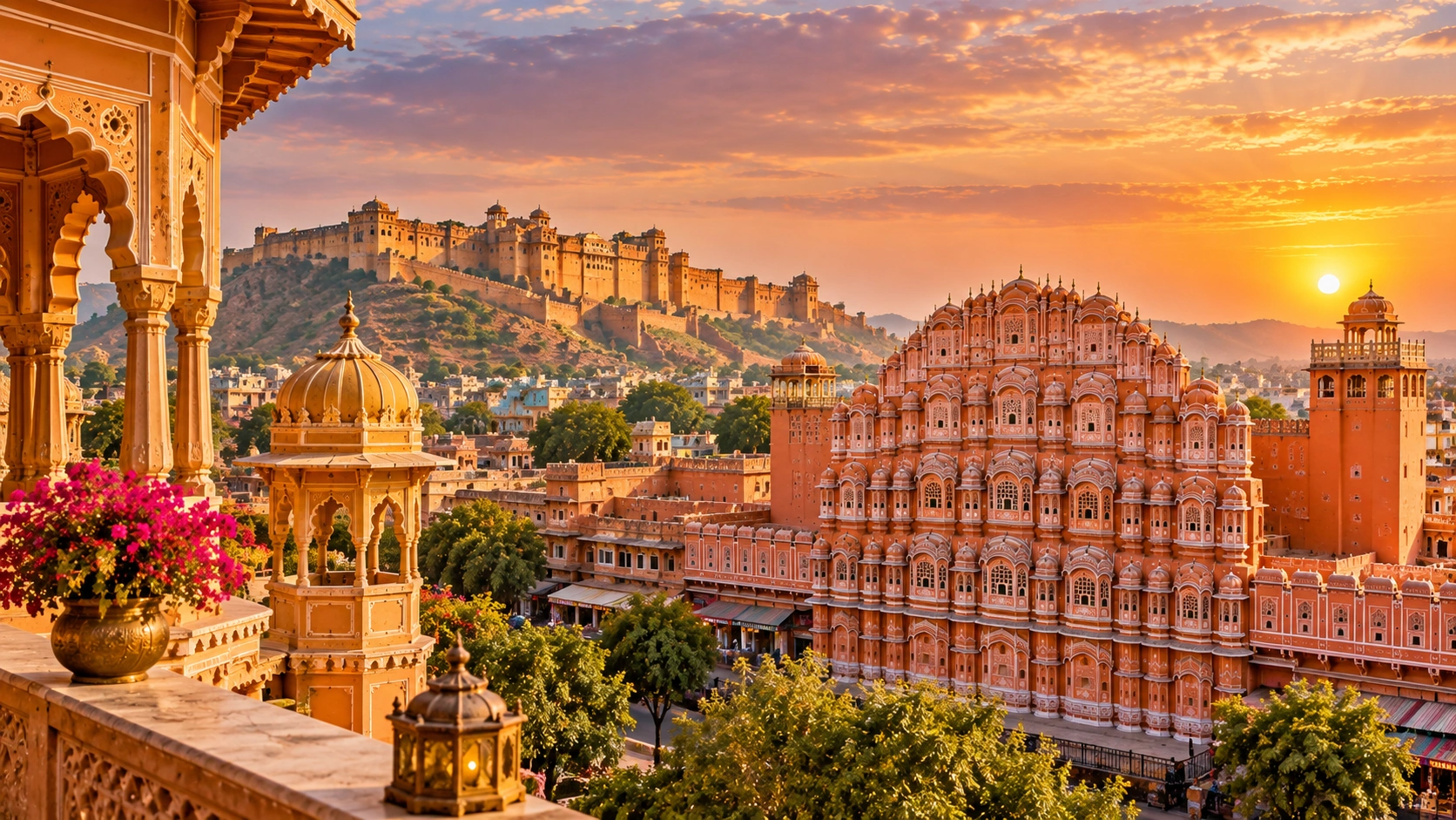 Jaipur style palace architecture