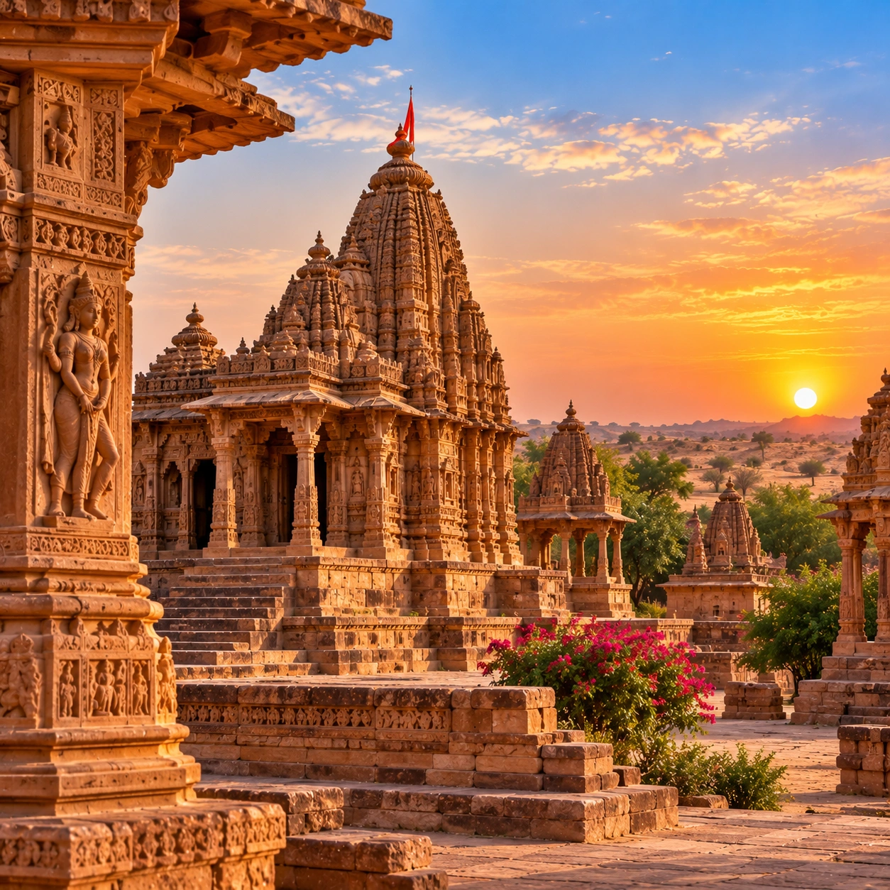 Ancient temple architecture in Rajasthan
